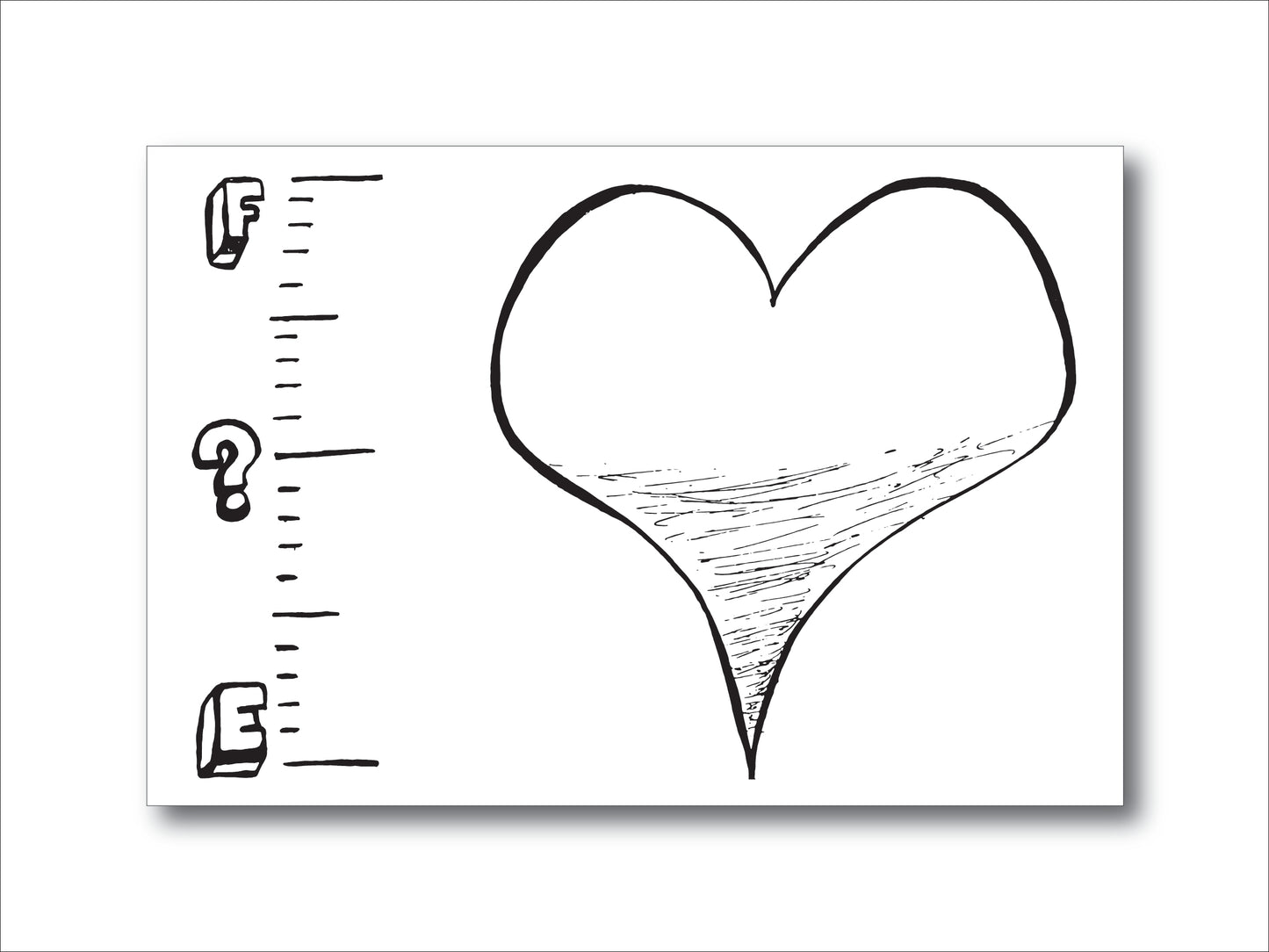 Heart Fuel Gauge Postcard