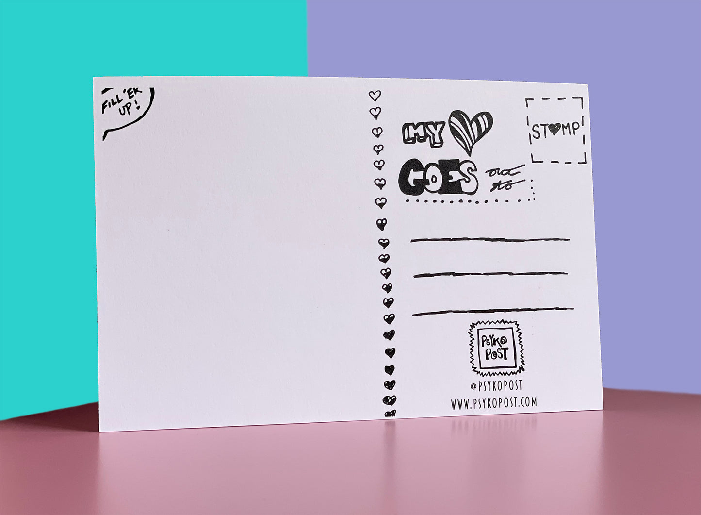 Heart Fuel Gauge Postcard