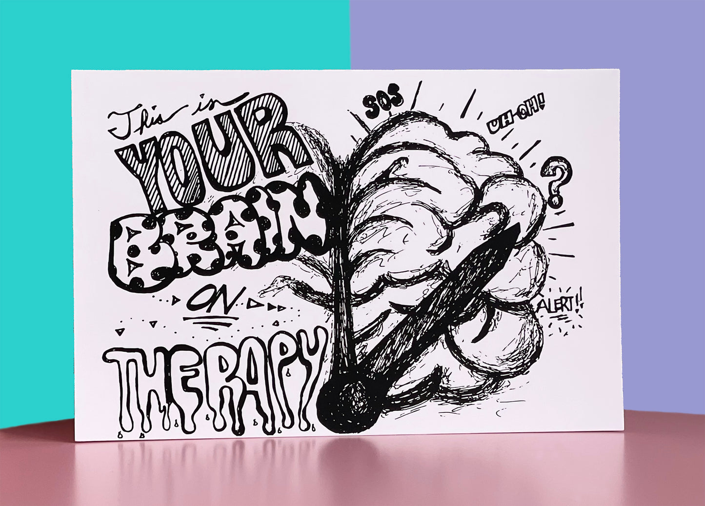This Is Your Brain On Therapy Postcard