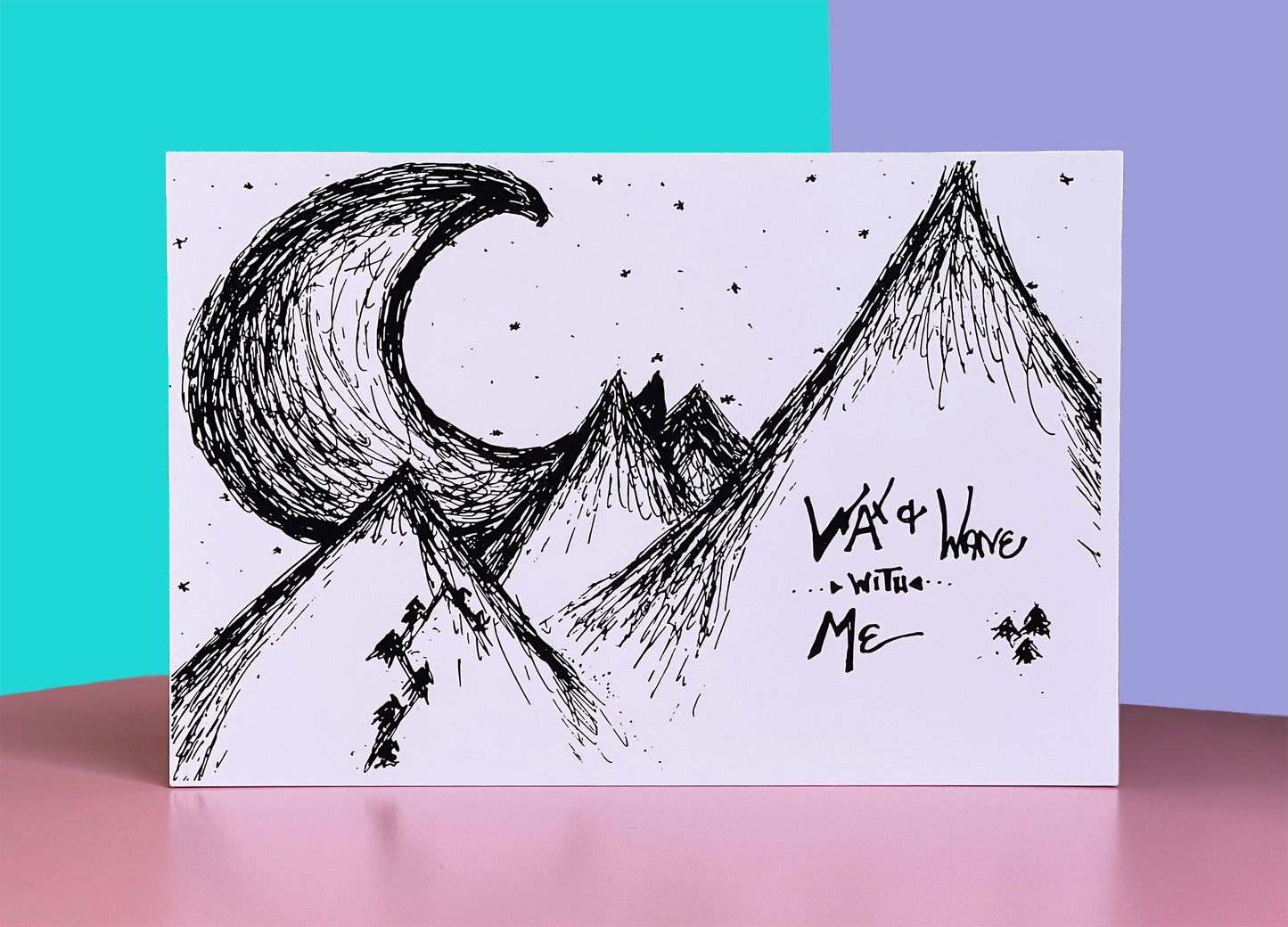 Wax & Wane with Me Postcard