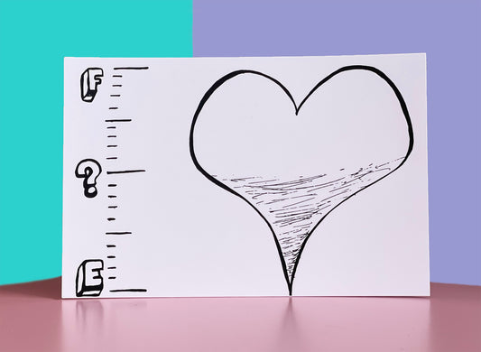 Heart Fuel Gauge Postcard